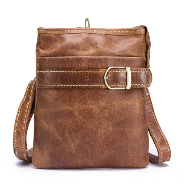 Men's leather shoulder bag