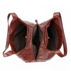 Soft leather shoulder bag