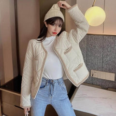 Long Sleeved Cotton Jacket Temperament Fashion All Match Short Jacket