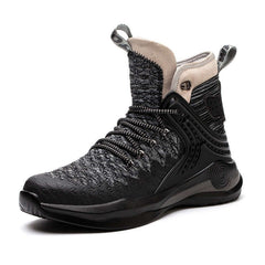 High-Top Labor Insurance Shoes Men's Anti-Smashing And Anti-Piercing Safety Shoes Flying Woven Light Work Shoes