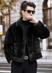 Men's Fur Chenille Coat