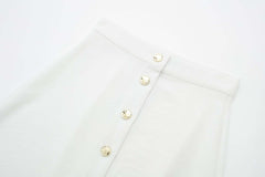 Commuter Golden Fastener Decoration Skirt