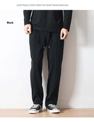 American Men's Loose Drooping Cotton Terry Knitted Track Sweatpants