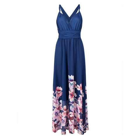 American Women's Printed Multiple Wear Chiffon Dress