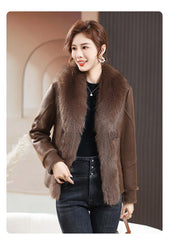 Fur Integrated Women's Short Coat Southern Winter Temperament