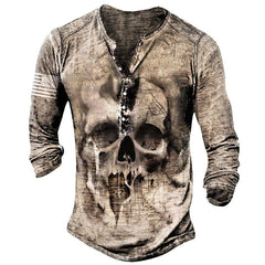 Printed Men's Street Long-sleeved Sports T-shirt