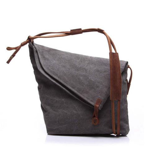 Crazy horse leather shoulder bag