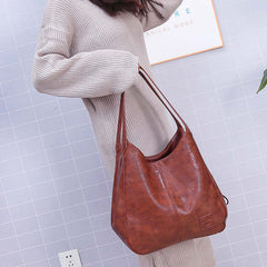 Soft leather shoulder bag