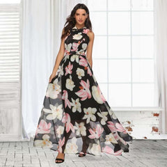 American Women's Printed Multiple Wear Chiffon Dress