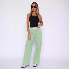 Women's Simple Striped Trousers Temperament Commute