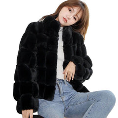 Imitation Fur Rex Rabbit Fur Coat Autumn And Winter Korean Style