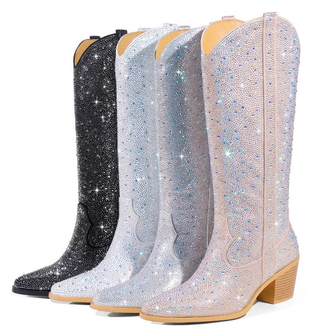 Plus Size Fashion Rhinestone Women's Boots