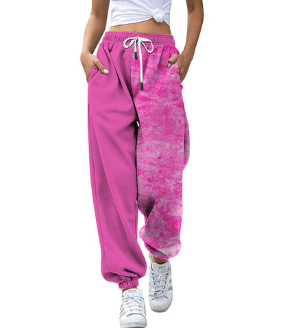 High Waist Drawstring Sports Pants Digital Printing Trousers Loose Casual Jogger Pants