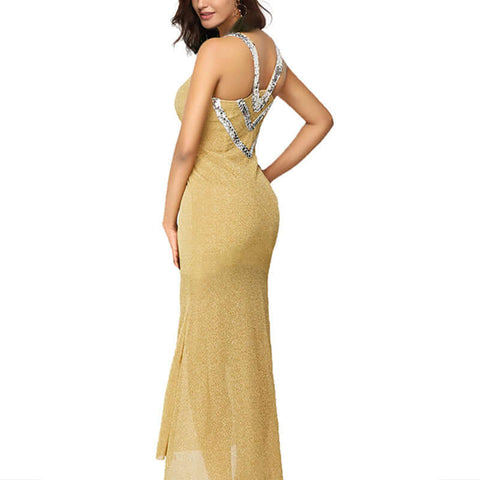 American Women's Sequins Formal Dress Fashion