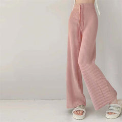 Women's High Waist Slimming Soft Knitted Trousers