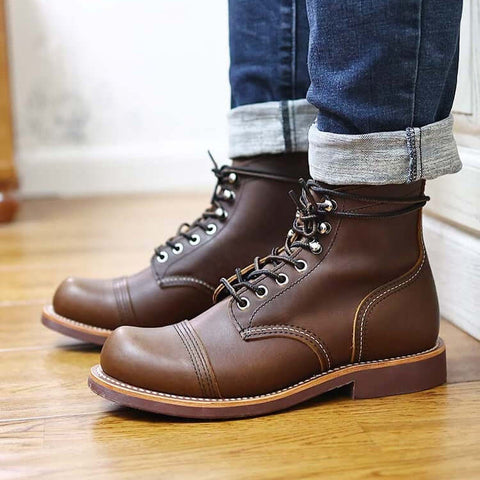 Vintage Work Boots High-top Casual Locomotive