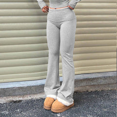 Women's Fashion Slim Knit Bootcut Pants