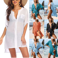 European And American Mini Skirt Sun Protection Beach Shirt Women