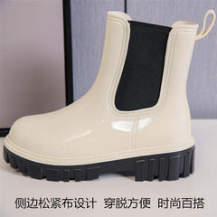 Fashion Outer Wear Thick-soled Rain Boots Outdoor Wading Non-slip Wear-resistant