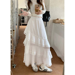 Female Summer Irregular Lace Lace Cake Skirt