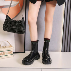 Fashion Outer Wear Thick-soled Rain Boots Outdoor Wading Non-slip Wear-resistant