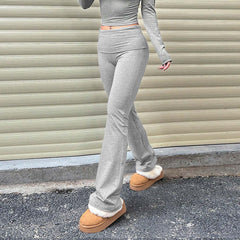 Women's Fashion Slim Knit Bootcut Pants