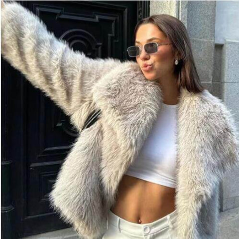 Women's Toka Fox Fur Jacket Women's Autumn And Winter Furry Fur Clothing Coat Imitation