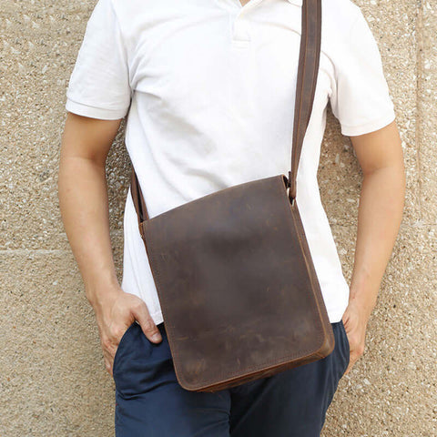 Versatile Leisure Bag Men's Leather Bag