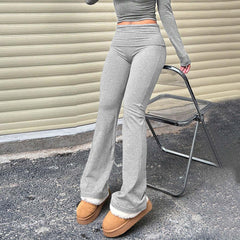 Women's Fashion Slim Knit Bootcut Pants