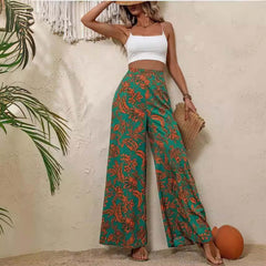 Fashionable Elegant Floral Print Women's Pants