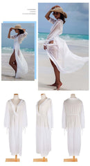 Beach Robe Bikini Swimsuit Blouse Long Dress