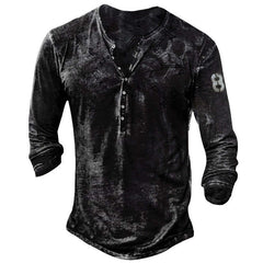 Printed Men's Street Long-sleeved Sports T-shirt