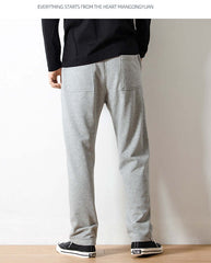 American Men's Loose Drooping Cotton Terry Knitted Track Sweatpants