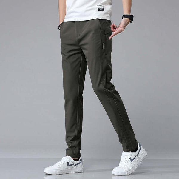 American Casual Men's Straight Loose Elastic Slim Fit Breathable Trousers