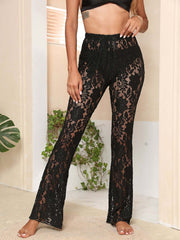 Flower Lace Pants Bell-bottom Pants