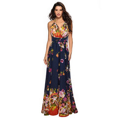 American Women's Printed Multiple Wear Chiffon Dress