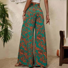 Fashionable Elegant Floral Print Women's Pants