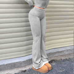 Women's Fashion Slim Knit Bootcut Pants