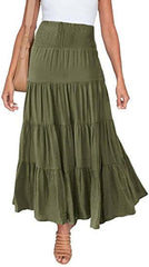 Women's Fashion High Waist Bohemian Long Skirt