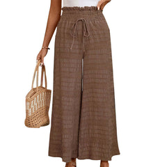 Women's Fashion Solid Color Wide-leg Casual Pants