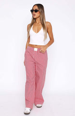 Women's Simple Striped Trousers Temperament Commute