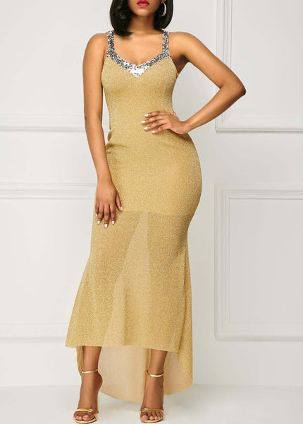 American Women's Sequins Formal Dress Fashion