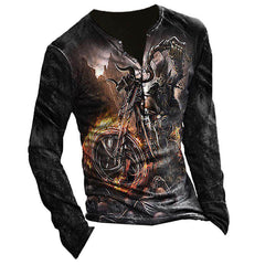 Printed Men's Street Long-sleeved Sports T-shirt